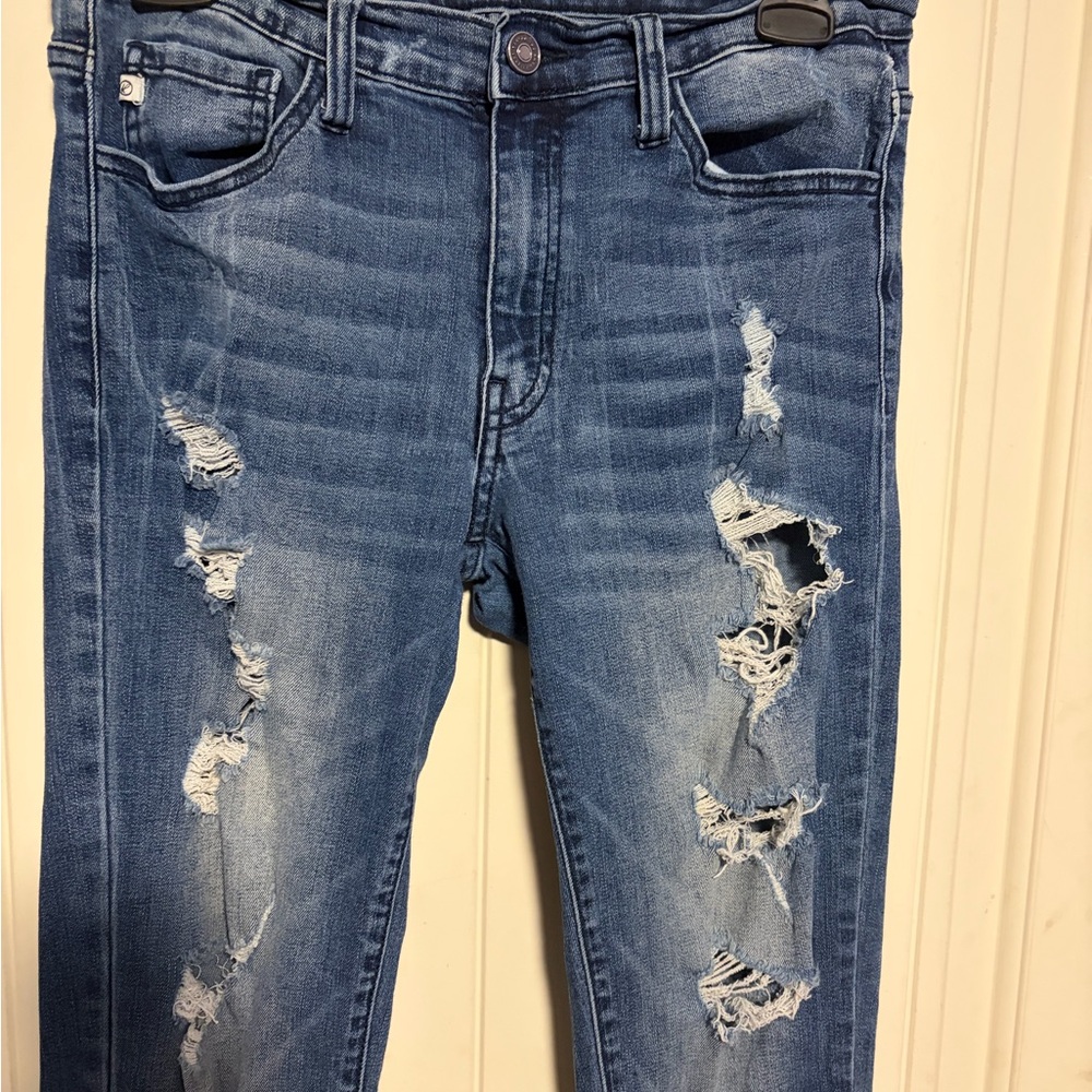 KanCan Women's Blue Distressed Skinny Jeans
